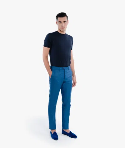 Larusmiani Delon Chino Pants In Navy