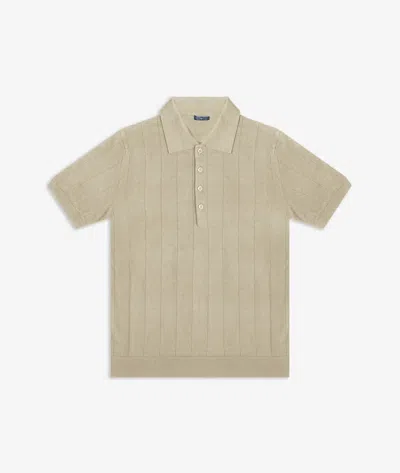 Larusmiani Linen And Cotton Polo Saint Tropez Sweater In Beige