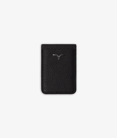 Larusmiani Magnetic Credit Card Holder For Iphone Accessory In Black