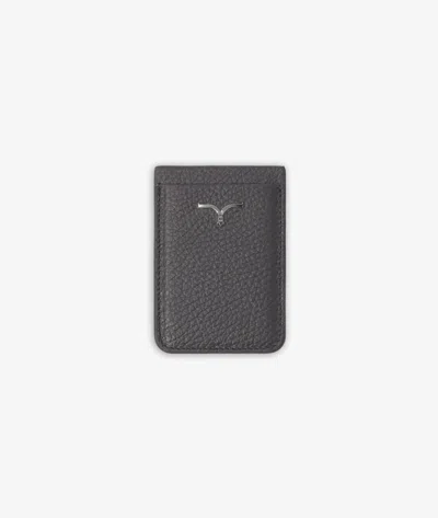 Larusmiani Magnetic Credit Card Holder For Iphone Accessory In Dimgrey