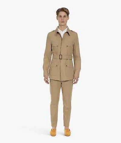 Pre-owned Larusmiani Merzouga Safari Jacket Blazer In Beige