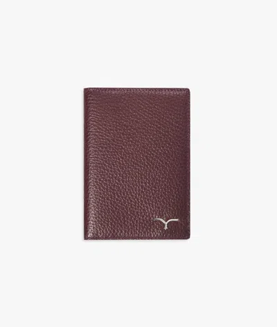Larusmiani Passport Cover Fiumicino Wallet In Darkred
