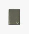 Larusmiani Vertical Card Holder St.moritz Wallet In Olive