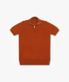 Larusmiani Paul T-shirt With Zip Sweater In Orange
