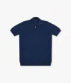 Larusmiani High Neck T-shirt With Zip Sweater In Blue