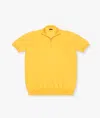 Larusmiani Paul T-shirt With Zip Sweater In Yellow