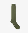 Larusmiani Ribbed Socks Socks In Olive