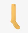Larusmiani Ribbed Socks Socks In Yellow