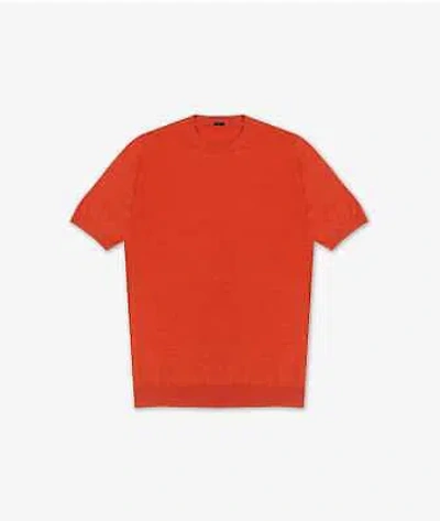Pre-owned Larusmiani "roquebrune" Crewneck Sweater In Orange