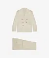 Larusmiani Sea Double-breasted Suit Suit In Beige
