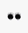 Larusmiani Silver And Onyx Cufflinks With Panther Design Cufflinks In Neutral