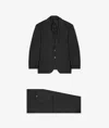 Larusmiani Single-breasted Wool Suit Londra Suit In Black