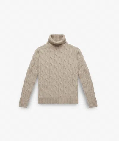 Larusmiani Turtleneck Jumper Col Du Pillon Jumper In Beige