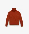 Larusmiani Turtleneck Sweater Col Du Pillon Sweater In Firebrick