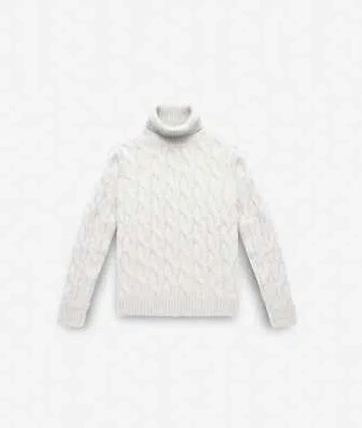 Pre-owned Larusmiani Turtleneck Sweater Col Du Pillon Sweater In White