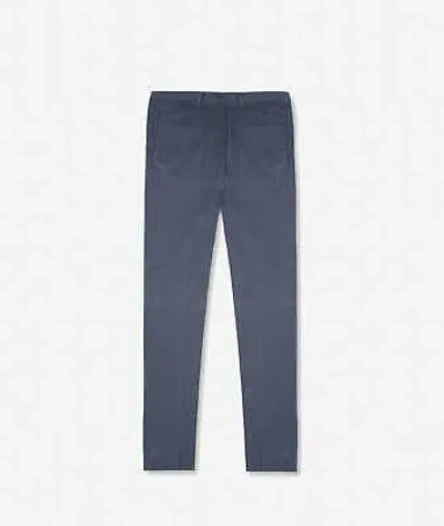 Pre-owned Larusmiani Velvet Trousers Howard Pants In Blue