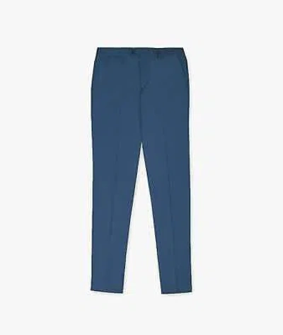 Pre-owned Larusmiani Velvet Trousers Howard Pants In Blue