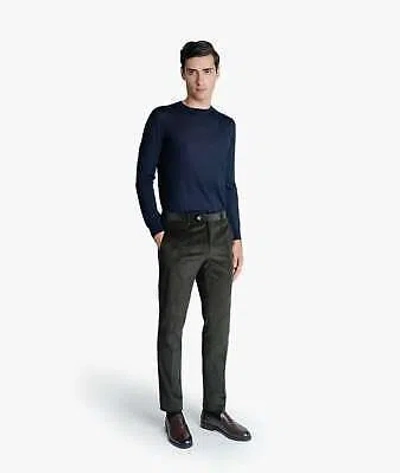 Pre-owned Larusmiani Velvet Trousers Howard Pants In Blue