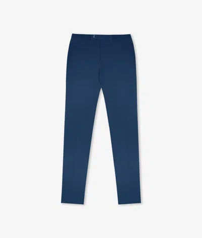 Larusmiani Velvet Trousers Howard Pants In Blue