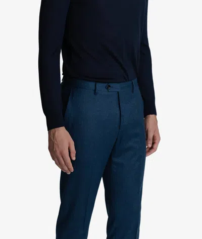 Larusmiani Velvet Trousers Howard Pants In Blue