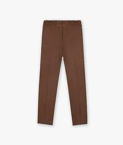 Pre-owned Larusmiani Velvet Trousers Howard Pants In Firebrick