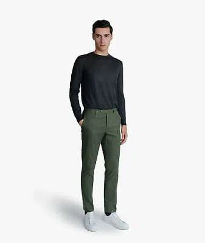 Pre-owned Larusmiani Velvet Trousers Howard Pants In Green