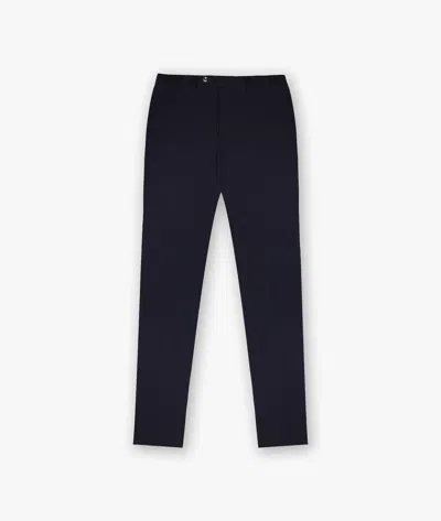 Larusmiani Velvet Trousers Howard Pants In Midnightblue