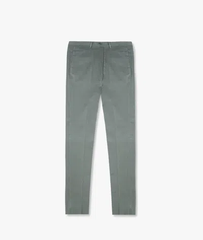 Larusmiani Velvet Trousers Howard Pants In Olive