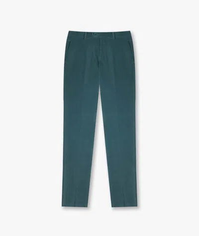 Larusmiani Velvet Trousers Howard Pants In Teal