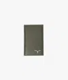 Larusmiani Vertical Card Holder St.moritz Wallet In Olive