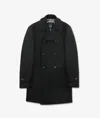 Larusmiani Wool And Cashmere Peacoat Fitz Roy Coat In Grey