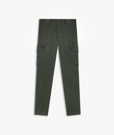 Larusmiani Wool Cargo Trousers Verbier Pants In Green