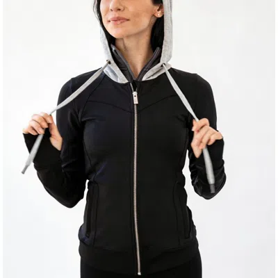 Las Loungewear Com-pressi-on Me Hoodie In Black