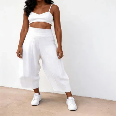 Las Loungewear The Japan Knit Jogger In White