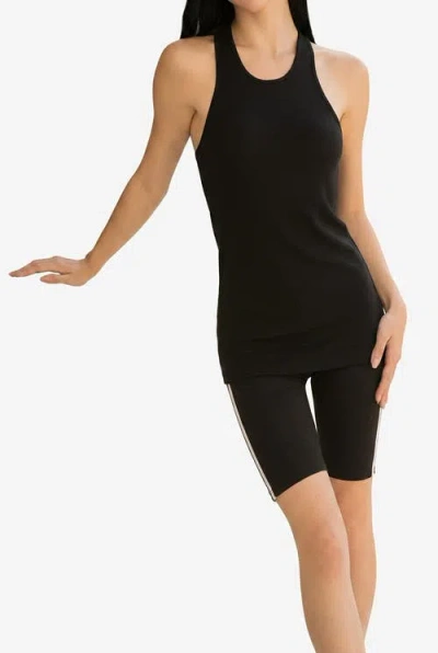 Las Loungewear The Lay-over Tank In Black