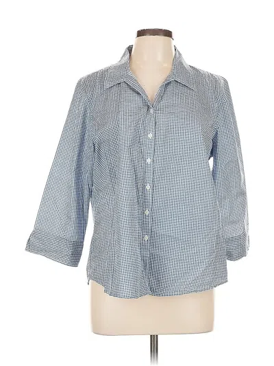 Pre-owned Las Olas 3/4 Sleeve Blouse In Blue