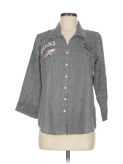 Pre-owned Las Olas 3/4 Sleeve Blouse In Gray