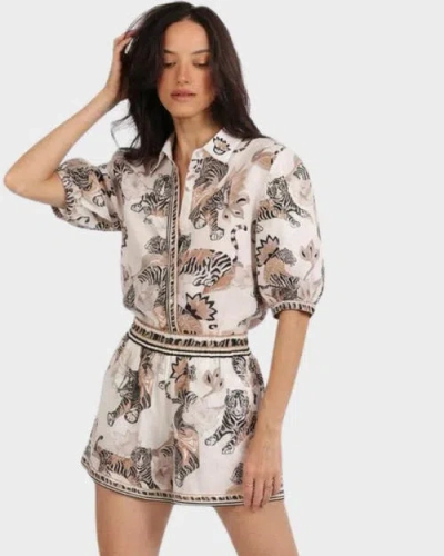 Las Surenas Balloon Shirt Lotus Tiger In Multi