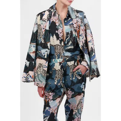 Las Surenas Blazer Snow Leopard In Multi