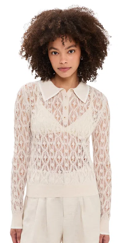 Las Surenas Caramel Knitted Sweater Caramel In White