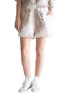 Las Surenas Greek Tiger White Shorts Greek Tiger White In White