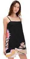 Las Surenas Ipanema Short Dress Black In Black