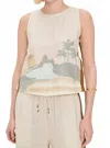 Las Surenas Ipanema Tank Top In Beige In Nude