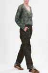 Las Surenas Italian Coast Pant In Green In Brown