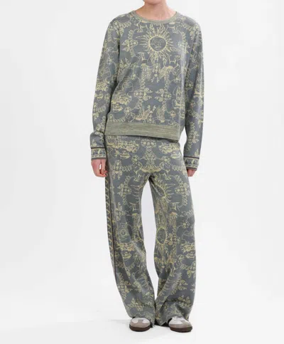 Las Surenas Italian Coast Pant In Grey In Green