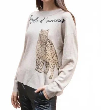 Las Surenas Jungle D'amour Wool Sweater In Oat In Brown