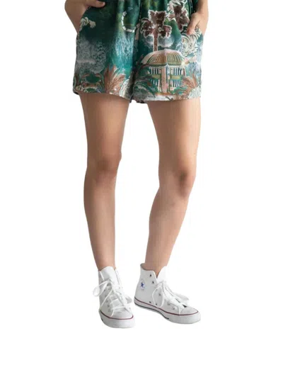Las Surenas Linen Short In Paradise In Multi