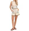 Las Surenas Linen Tank Top In Beige In Neutral