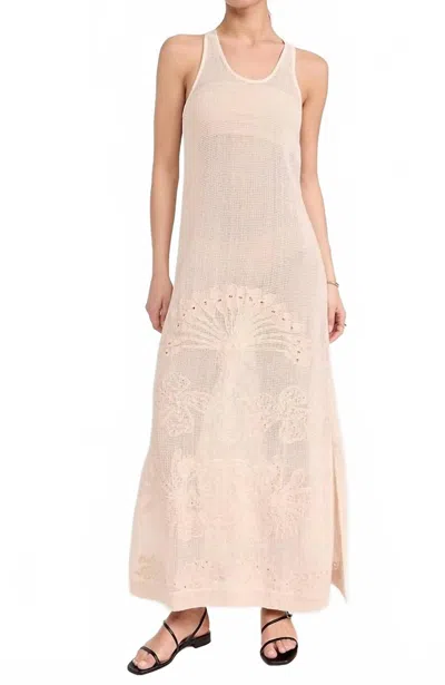 LAS SURENAS LONG NET DRESS IN MOSAICO