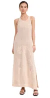 Las Surenas Mosaico Long Net Dress Mosaico In Mosaico